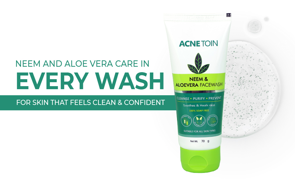 Acnetoin neem and aloevera care facewash