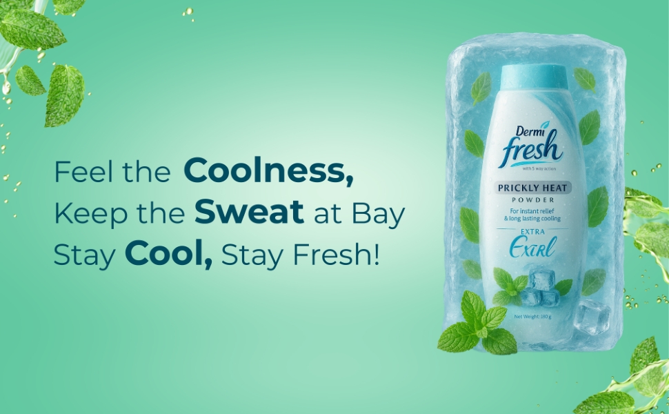 Dermi fresh prickly heat powder stay cool stay fresh