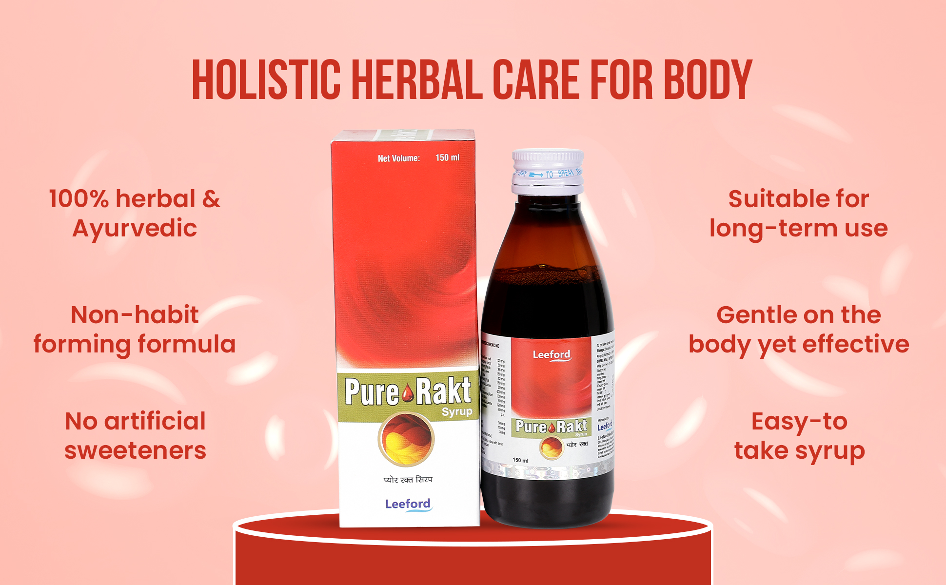 Pure rakt syrup holistic herbal care for body