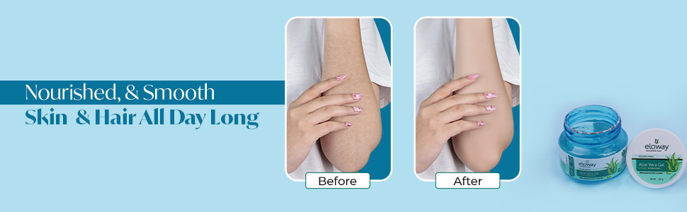 eloway transparent aloe vera gel before and after use effects