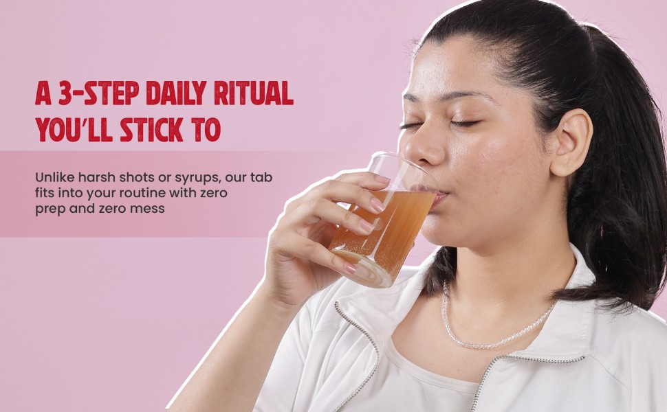 Geofit Apple Cider Vinegar Effervescent with three step daily ritual