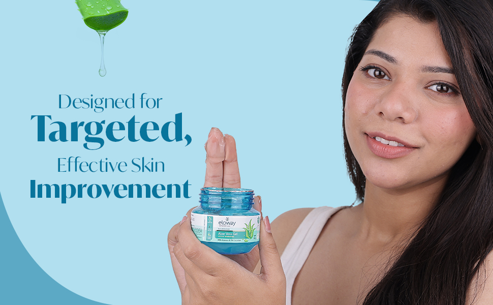eloway transparent aloe vera gel is designed for targeted effective skin