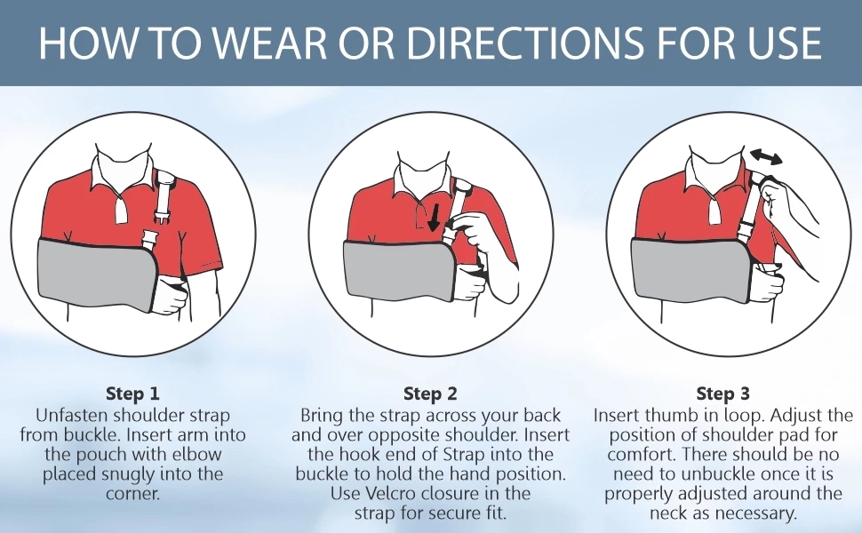 Leeford arm sling pouch how to wear