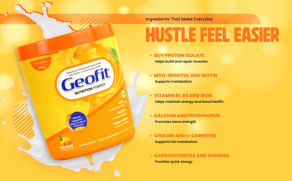 Geofit Mango Nutrition Powder ingredients