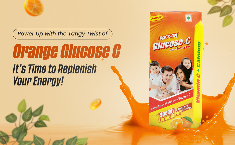 Rock on glucose-c orange its time to replenish your energy