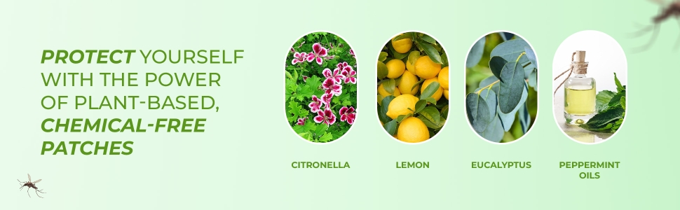 Mosq Away Natural Mosquito Repellent Patches for Kids ingredients