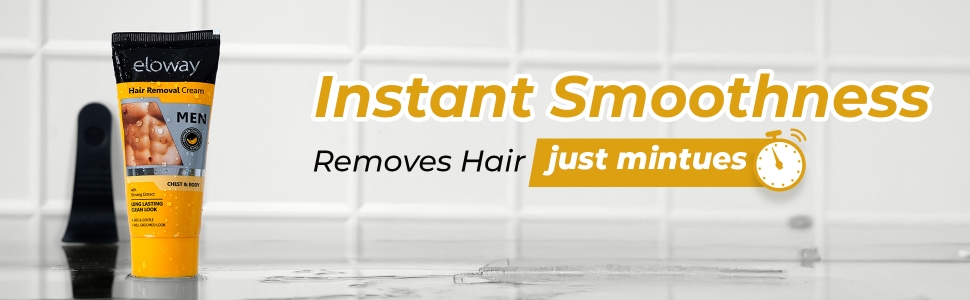 eloway hair removal cream for men provides instant smoothness