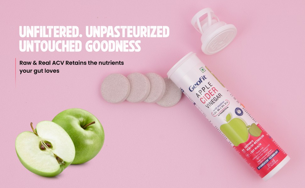 Geofit Apple Cider Vinegar Effervescent unfiltered