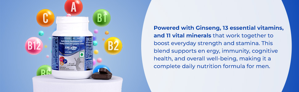 IM Activ Multivitamins for Men powered with ginseng
