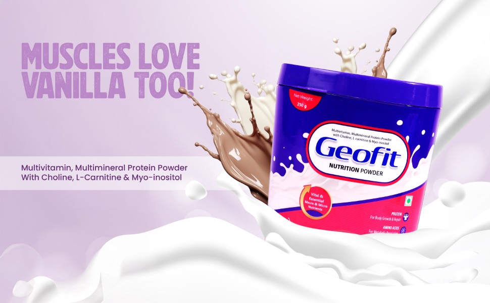 Geofit Vanilla Flavoured Nutrition Powder muscle love