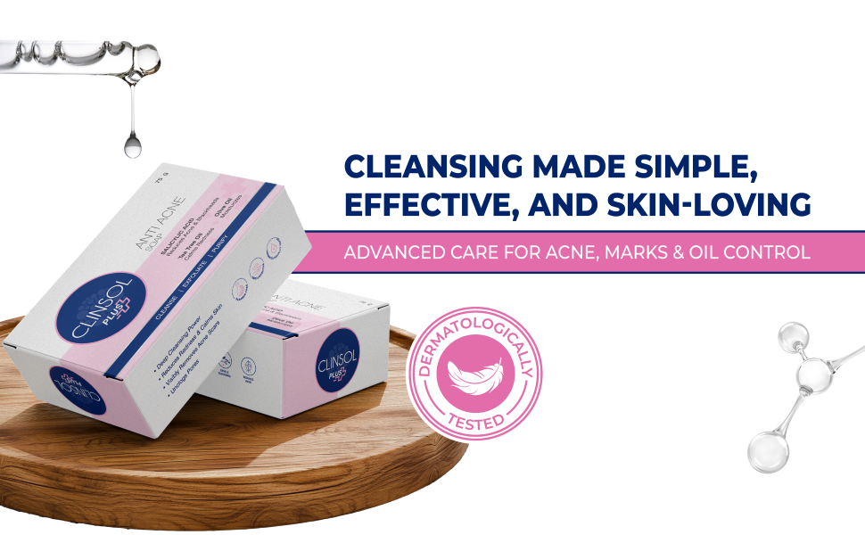 Clinsol plus ati acne soap with cleanse made simple effective and skin loving